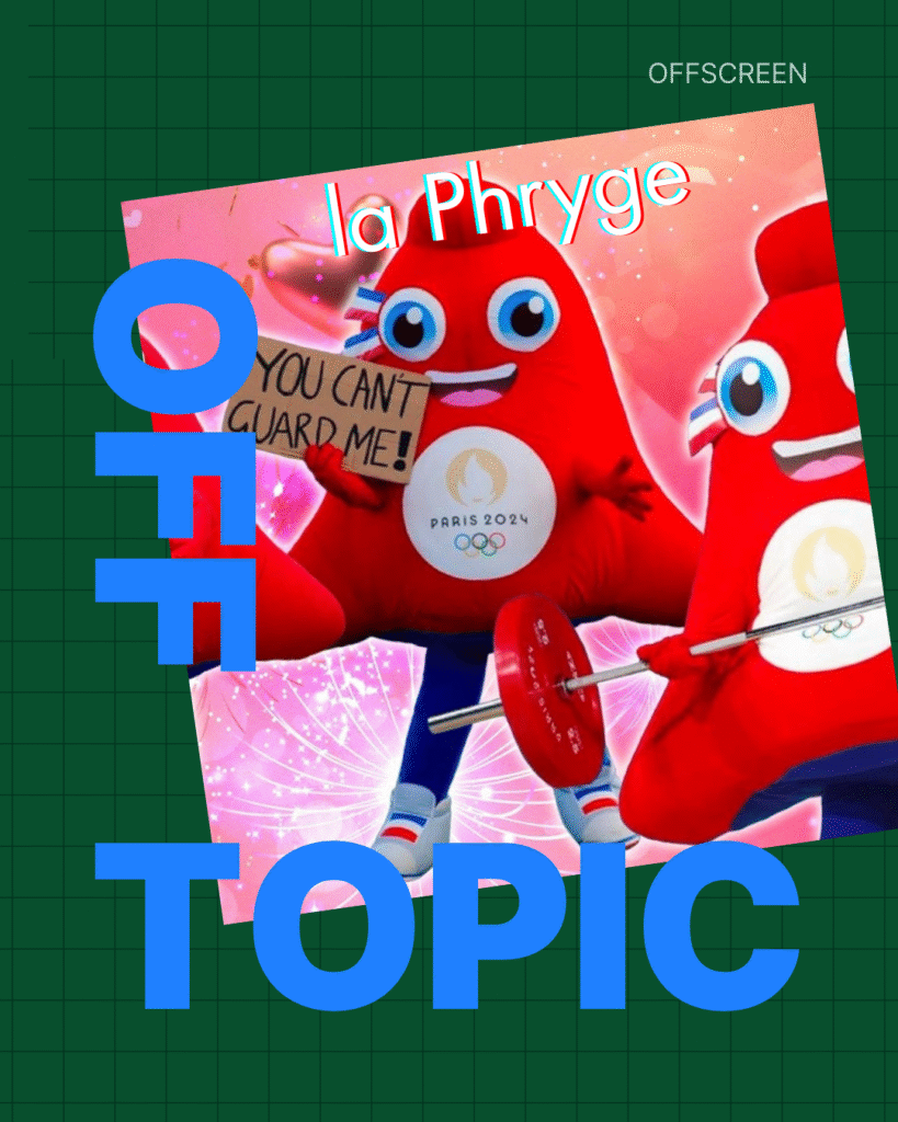 La mascotte officielle des JO de Paris 2024, phryge offscreen