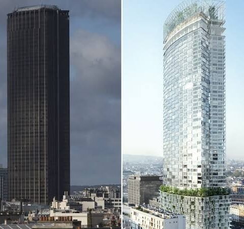 Tour Montparnasse dominant les immeubles parisiens, construite en 1973