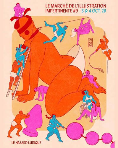 Affiche 2026 du Marché de l’Illustration Impertinente réalisée par Minh Fâ