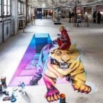 Street Art Denfert installé dans l’ancien magasin Zara de Denfert-Rochereau à Paris