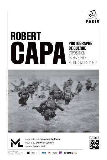 Photographie de Robert Capa présentée dans l’exposition Robert Capa. Photographe de guerre à Paris