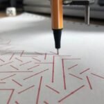 Dessin algorithmique assisté par ordinateur de Vera Molnár réalisé en 1976